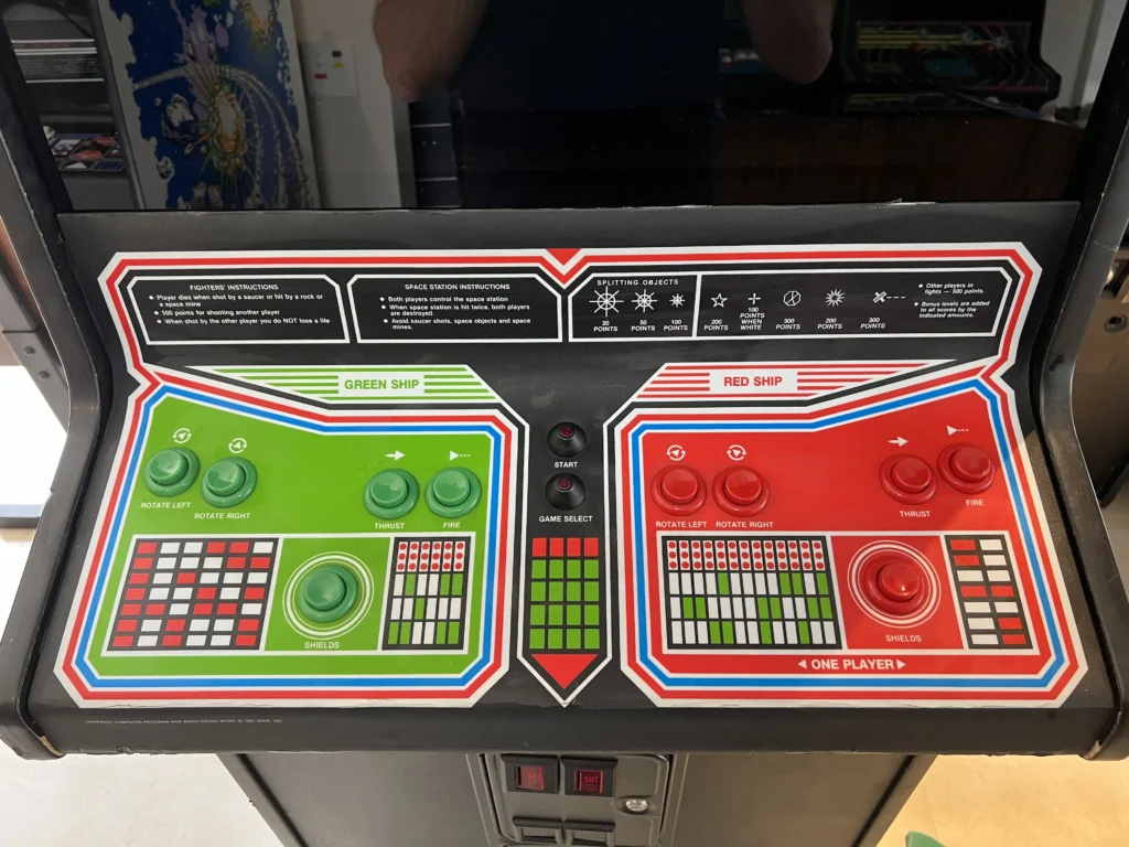 Space Duel Arcade Upright by Atari - CPO Cleaning with Magic Sponge