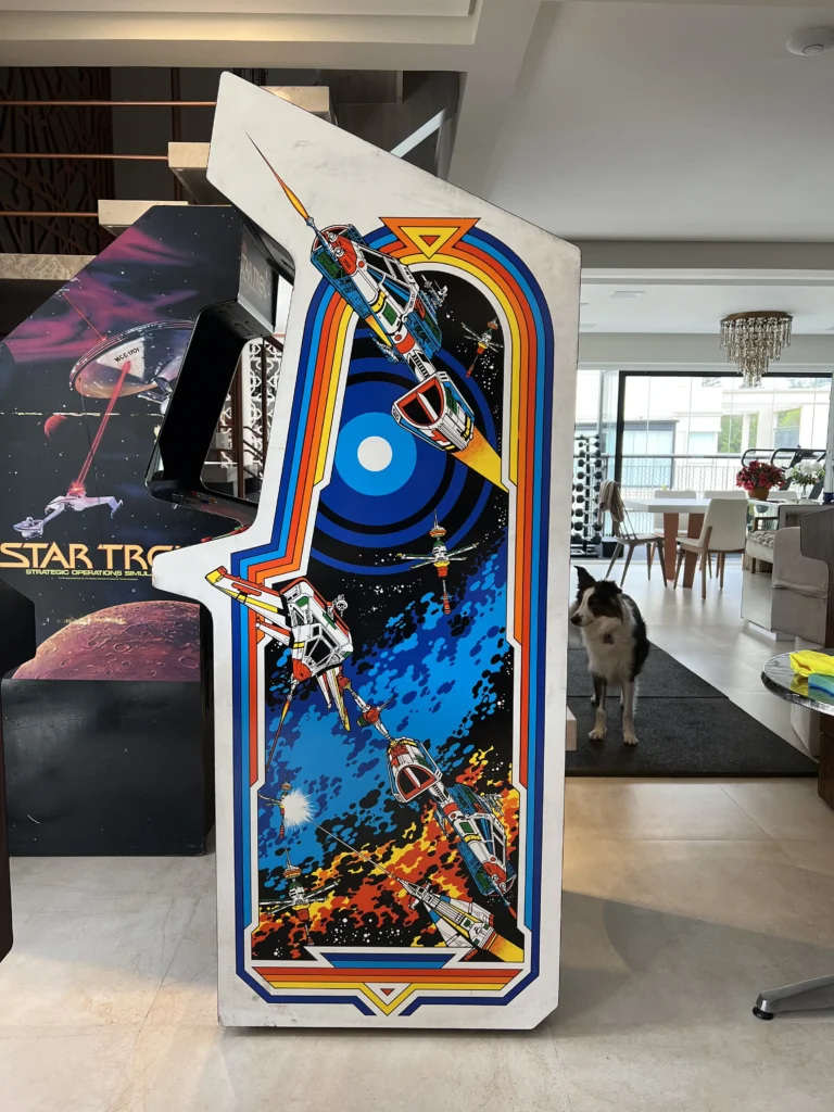 Space Duel Arcade Upright by Atari - Side Art Cleaning with Simple Green